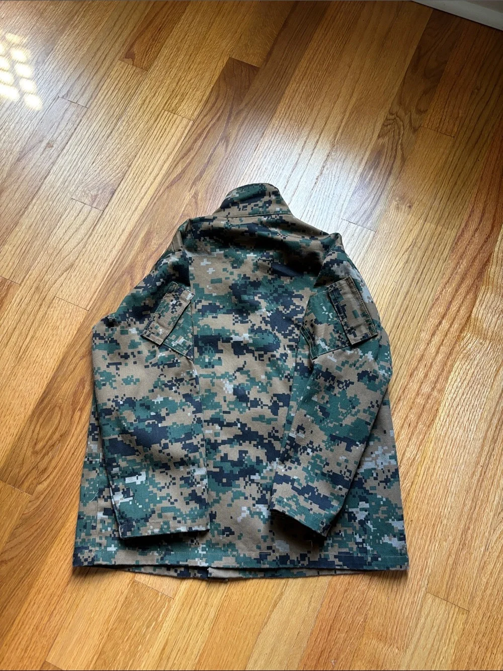 Kids Marine Corp Woodland Camouflage Military Costume Set - small (6-8)